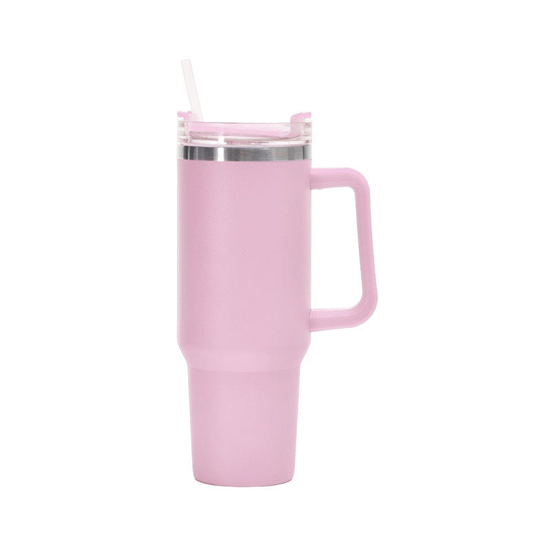 Portable Car Cup Generation 40oz Thermos Cup Large Capacity Straw Big Mac Bingba Cup Stainless Steel Vacuum Double Layer