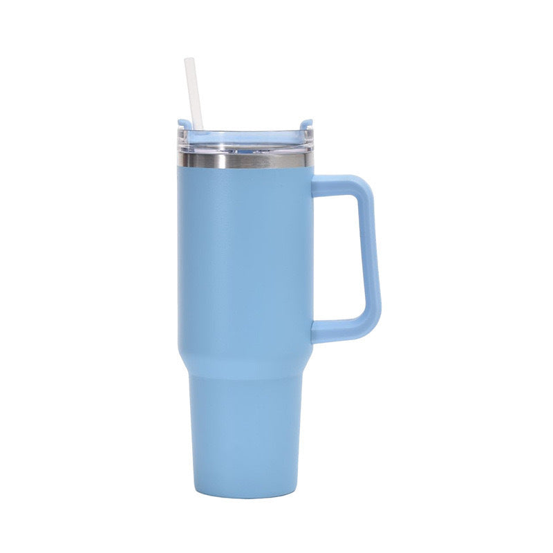 Portable Car Cup Generation 40oz Thermos Cup Large Capacity Straw Big Mac Bingba Cup Stainless Steel Vacuum Double Layer