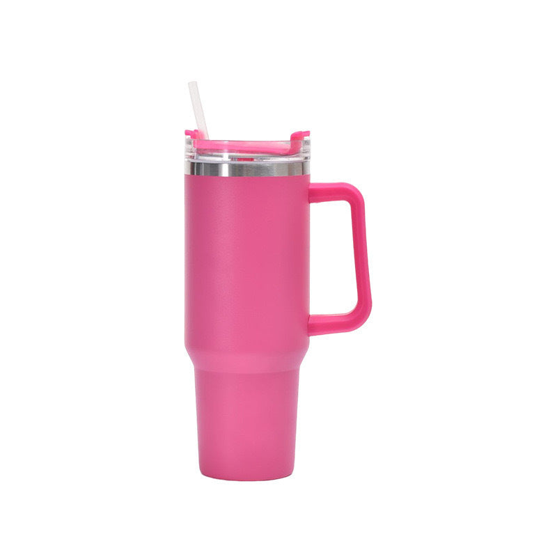 Portable Car Cup Generation 40oz Thermos Cup Large Capacity Straw Big Mac Bingba Cup Stainless Steel Vacuum Double Layer