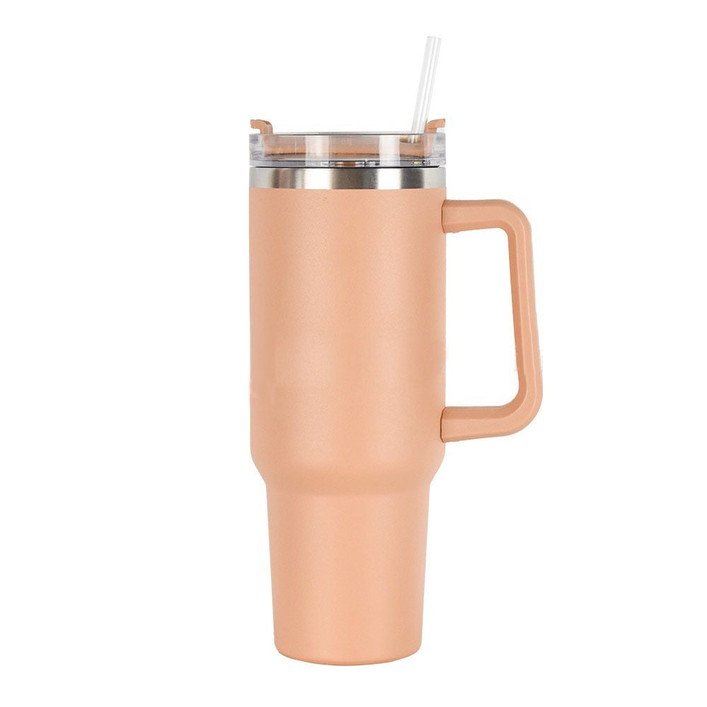 Portable Car Cup Generation 40oz Thermos Cup Large Capacity Straw Big Mac Bingba Cup Stainless Steel Vacuum Double Layer