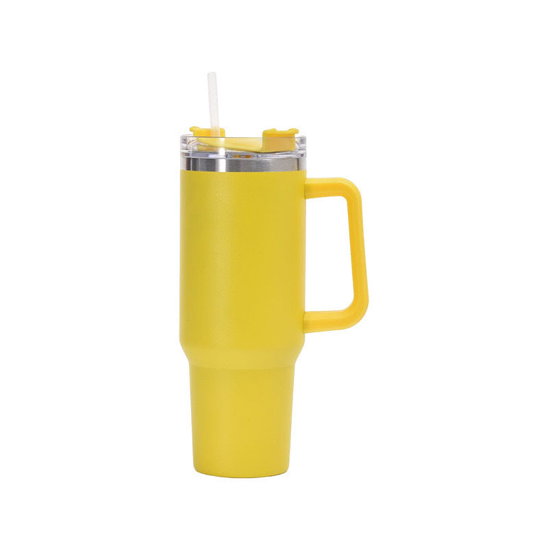 Portable Car Cup Generation 40oz Thermos Cup Large Capacity Straw Big Mac Bingba Cup Stainless Steel Vacuum Double Layer